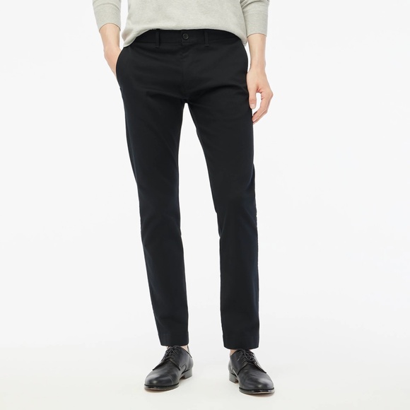 New JCREW Mens 33 / 32 Slim-Fit Flex Chino Pants in Black $79 H3167 - Picture 2 of 8